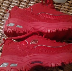 RED SKETCHERS D' LITES SNEAKERS